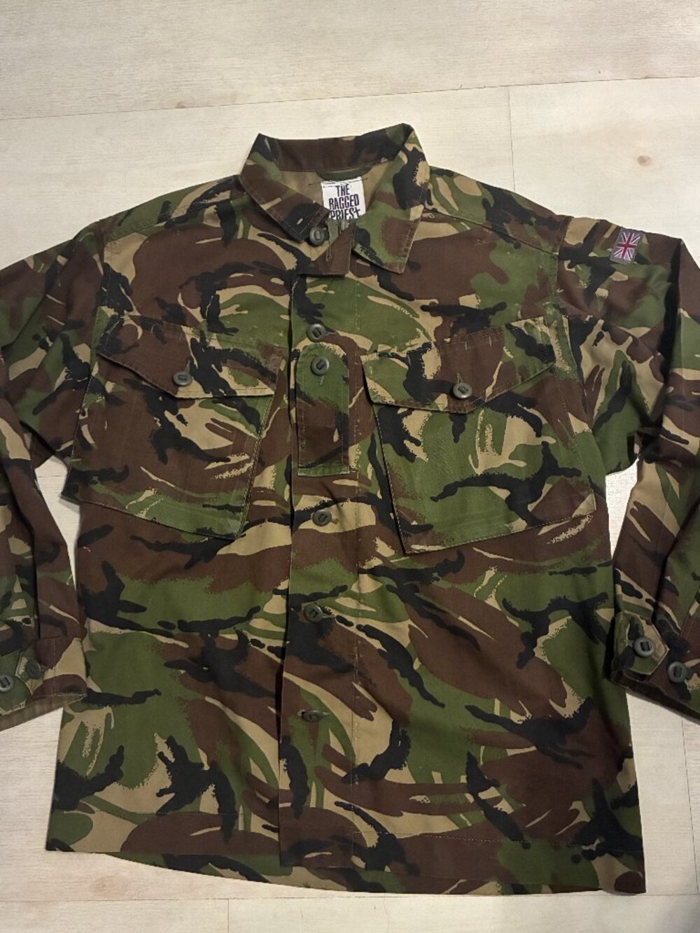 The Ragged Priest British Army Woodland DPM Lightweight Combat Jacket Size M